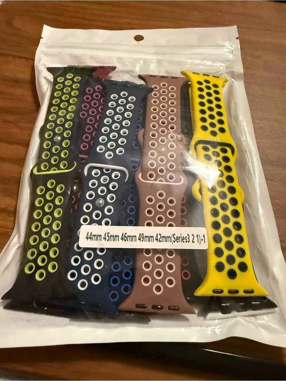 Apple Watch Silicone Sports Replacement Watch Band - Black with Blue Accents